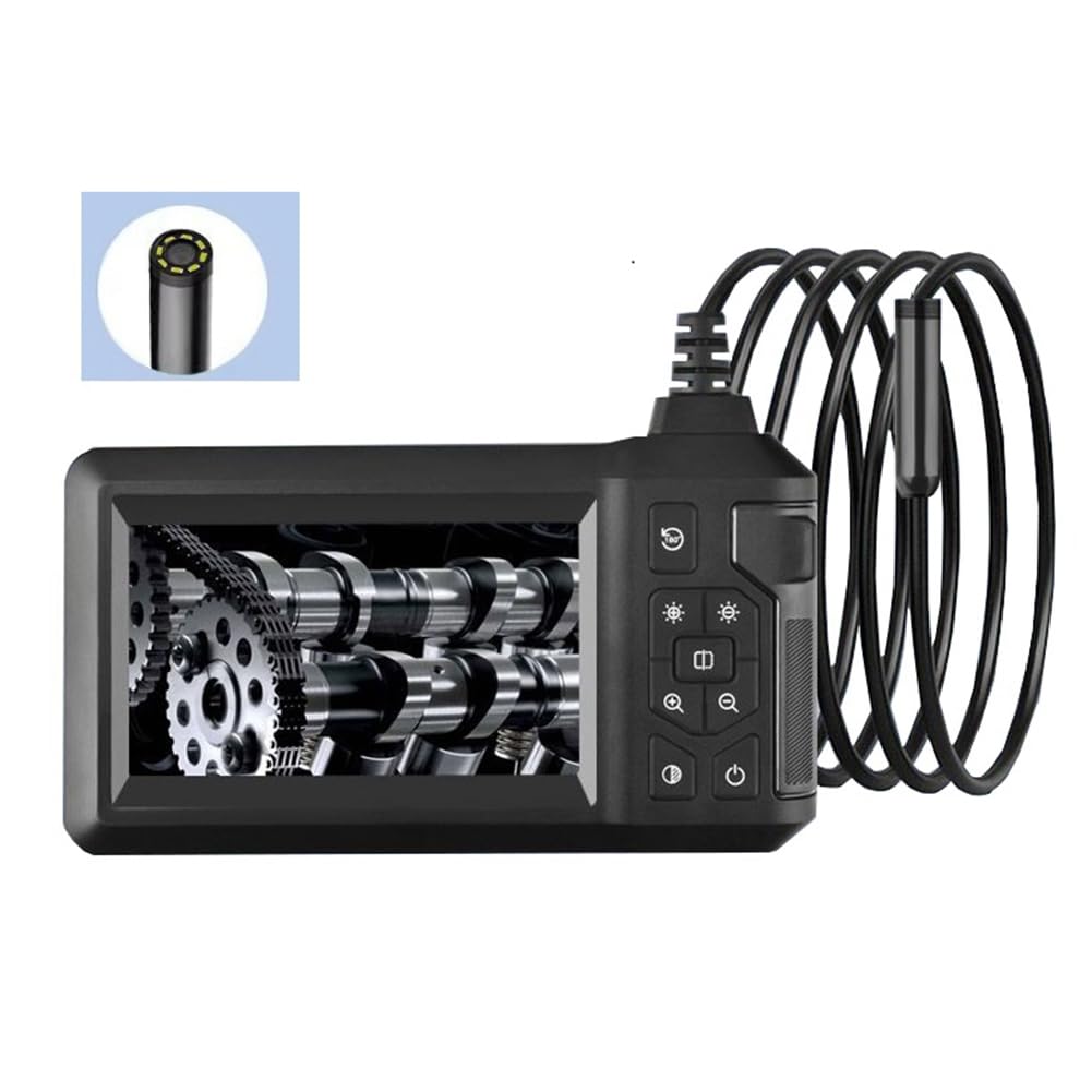 Endoscopio de Tubería Industrial con Luz LCD de 4,3 Pulgadas HD Cámara Digital Portátil Impermeable Cámara de Inspección de Alcantarillado B