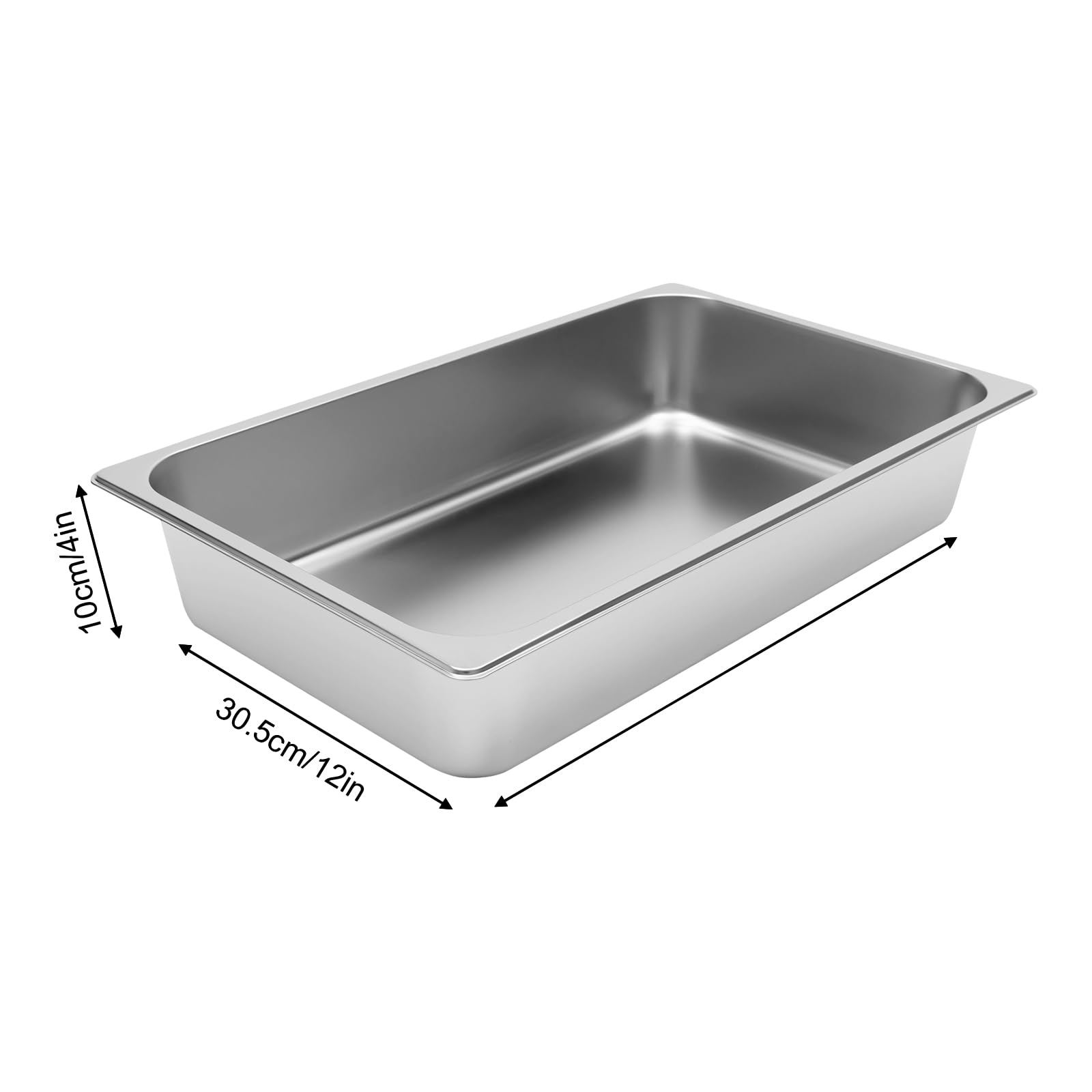 Set di 4 piatti piatti piatti vassoio per gastro-acciaio inox piatto con coperchio vassoio per gastronorme coperchio incasso impermeabile impilabile per ristoranti e case