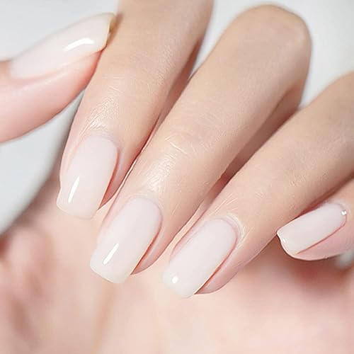 Miniatura 2 de Vishine Esmalte de uñas de gel blanco transparente lechoso de 0.5 fl oz, esmalte de gel UV LED, color nude lechoso para el hogar, manicura, barniz