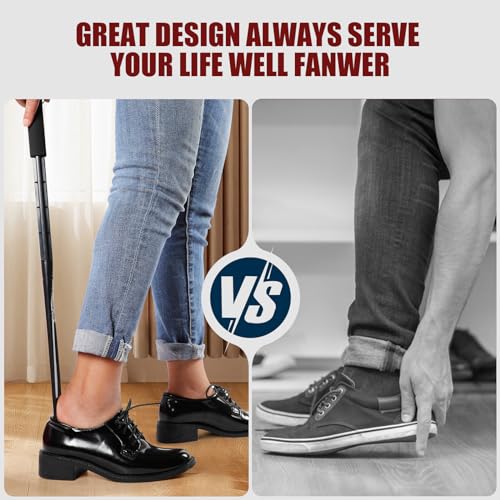 Shoe Horn Long Handle for Seniors, 30" Long Shoe Horn Plastic Adjustable and Detachable for Disabled, Knee&Hip Replacements and Back Problems People