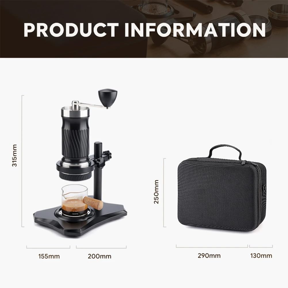 Manual Coffee Machine, Espresso Maker with Customizable Water Temperature, 9-12bar Variable Pressure, 100ml Tank Capacity, Portable and Convenient, Perfect for Home Office Use