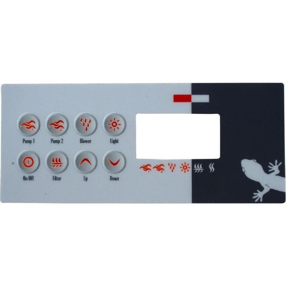 Gecko Alliance K-8 8-Button Spa Control Panel Overlay