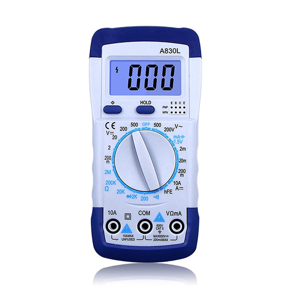 1Pcs A830L LCD Digital Multimeter AC Voltage Diode Freguency Multitester Current Tester Luminous Display with Buzzer Function