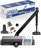 Commercial Door Closer – Heavy Duty Grade 1 Automatic Door Closer for Commercial Use - Auto Hydraulic Spring Hinge - FS-7600B UL & ADA ANSI A156.4 Grade 1 Door Closers Spring Closure Arm Self Closing