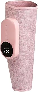 Junterone Masajeador Eléctrico de Piernas con Calefacción, Vibrador 3 Modos,Máquina de Masaje de Pantorrillas Inalámbrica, Compresa Caliente Que Promueve la Circulación Sanguínea, Color Rosa