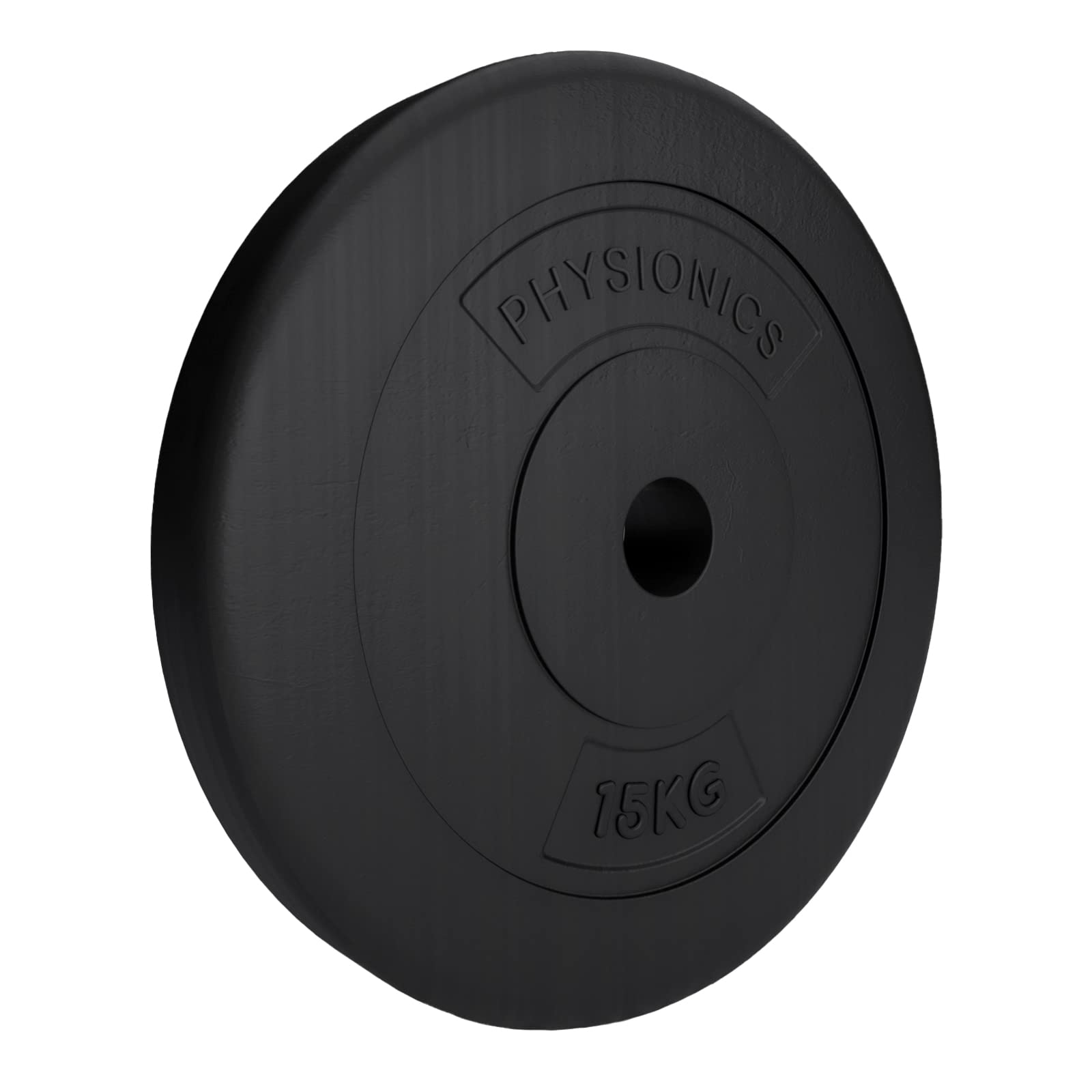 Physionics® Set di 2 dischi (2,5 kg/5 kg/10 kg/15 kg), diametro 30 mm, plastica, nero, set di pesi per manubri/longhatel/manubri corti