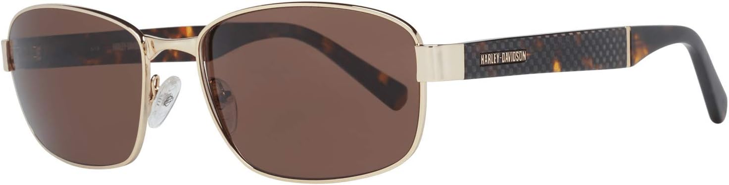 Harley Davidson Eyewear HD0919X Sunglasses - Gold Frame, Brown Lenses, 59 mm Lens HD0919X5932E