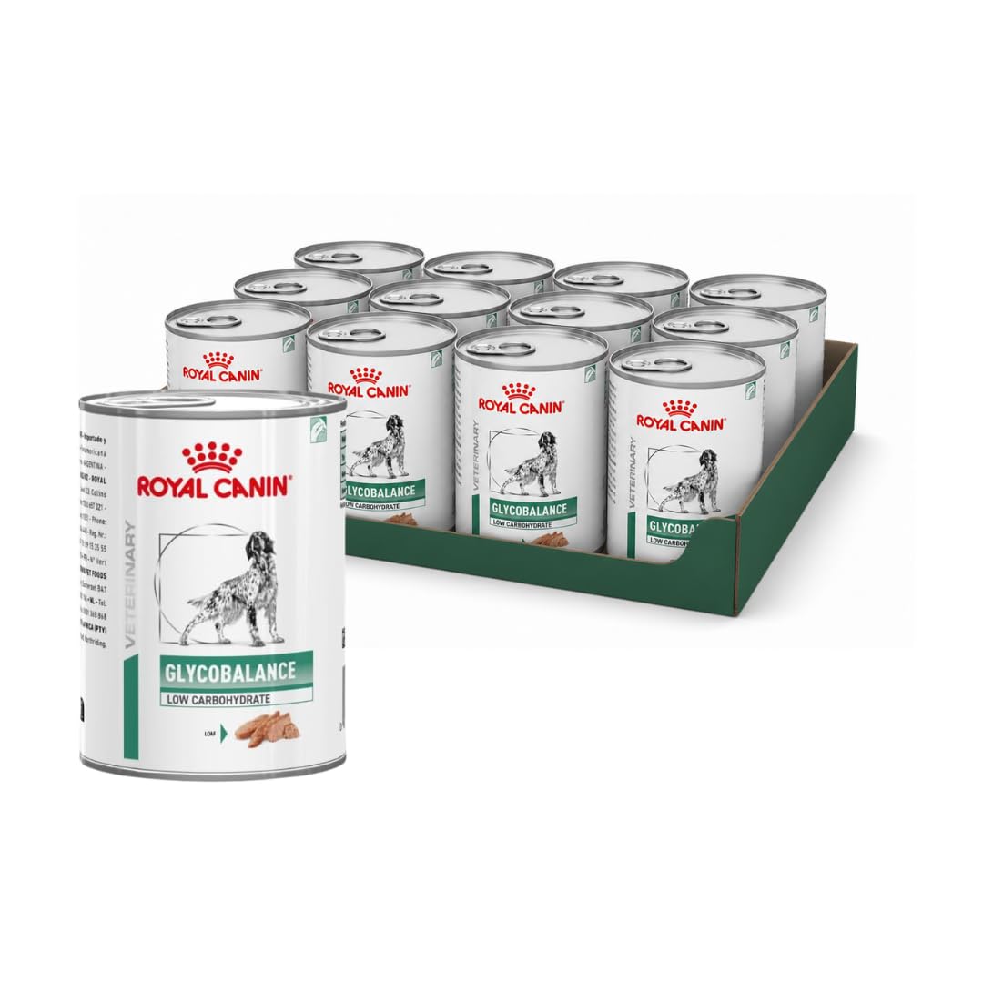 ROYAL CANIN Veterinary Glycobalance Low Carb Pâté | 12 x 410g | Complete Dietary Dog Food | Low Calorie