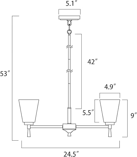 Miniatura 5 de Edvivi Briarwood - Candelabro de níquel cepillado con pantallas de cristal de cono transparente, 6 luces modernas colgantes industriales para isla