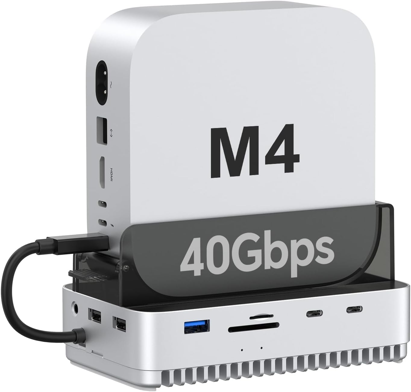 AKKYAJAURE Mac mini-Hub: 10-in-1 Aluminium-Ständer und Dock