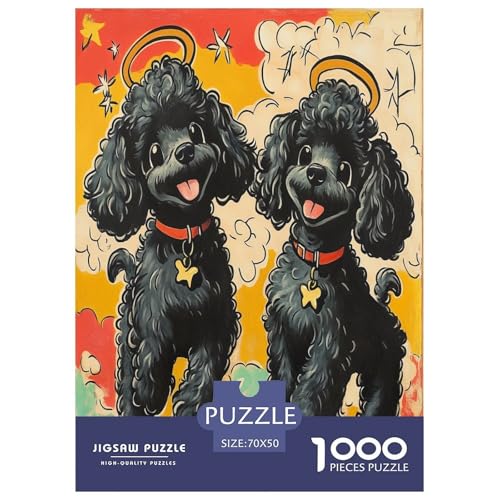 Puzzle de caniches de 1000 piezas: rompecabezas difícil de 70x50 cm para adultos
