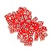 100 X 16mm Translucides Six Faces Spot Dés Jeux RPG Dices Cubes Jouet Cadeau Coloré - Rouge