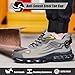Hogent Steel Toe Shoes for Men Women Composite Toe Work Sneakers Indestructible Safety Tennis Shoes Lightweight Breathable Construction Sneakers Puncture Proof Air Cushion Ergonomic Design