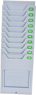 Sharplace Time Cards Rack Card Holder with 10 Pocket Slot Gr
