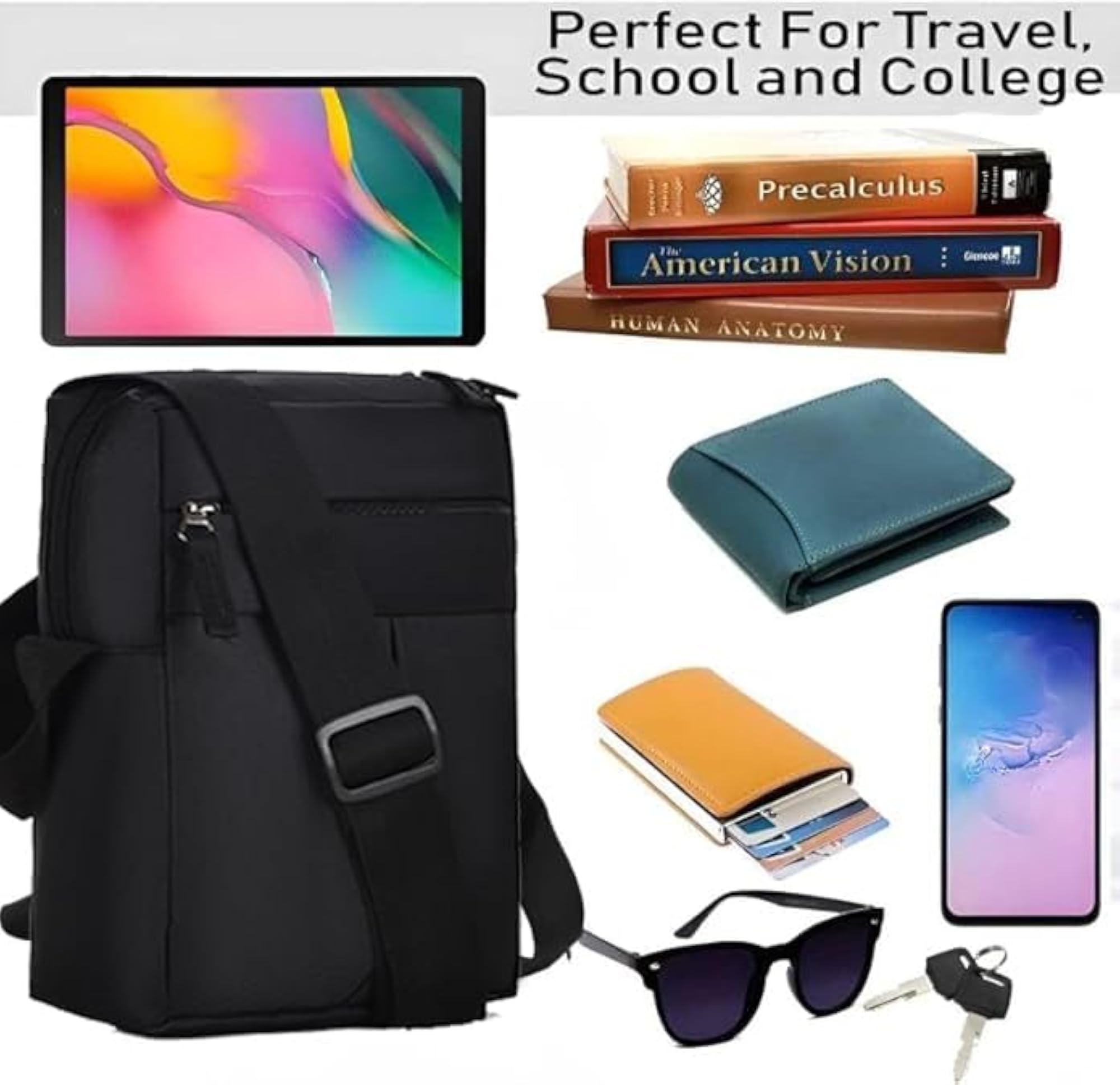 Water Resistant Side Bag for Men and Women