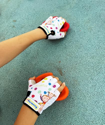 Boyiexin Luvas De Escalada Infantis Com Meio Dedo Para Meninos E Meninas 3 A 10 Anos, Barras Macaco,