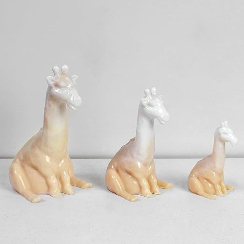 Miniatura 6 de RESINWORLD Juego de 3 tamaños 3D molde de jirafa, molde flexible de silicona para resina, yeso, arcilla, vela