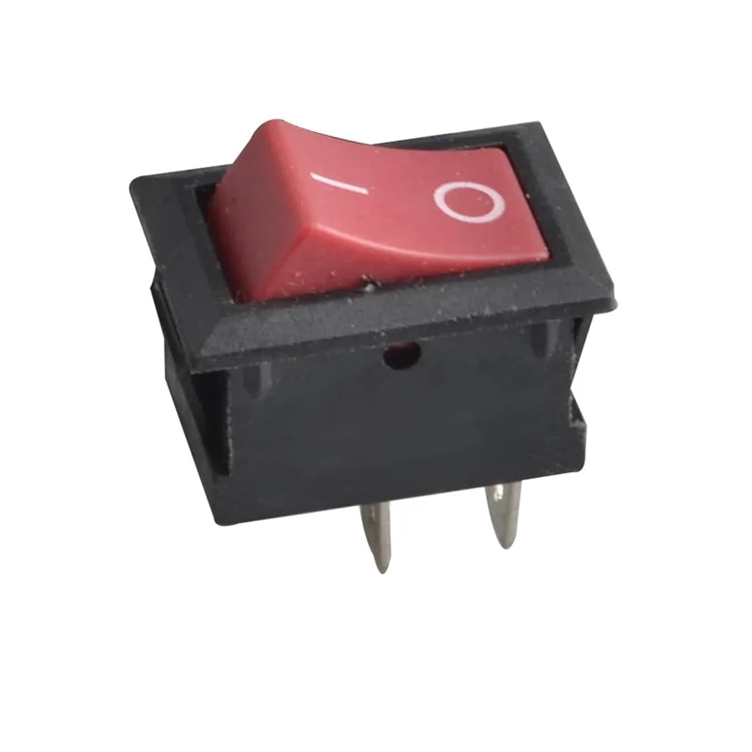 5Pcs 21 * 15mm On-Off Boat Car Rocker Switch 6A/10A 250V/125V AC Red Yellow Green Blue Button Best KCD1(2P2D-Red)