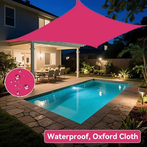 Toile ombrage extérieur imperméable avec protection 98% UV pour terrasse et jardin