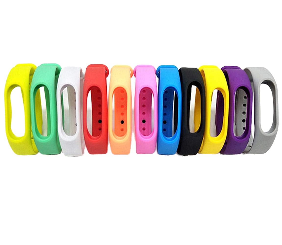 Colorsheng 11 Pieces Colorful Replacement Bands for Go-tcha, Xiaomi Mi 2 Tracker Smart Bracelet