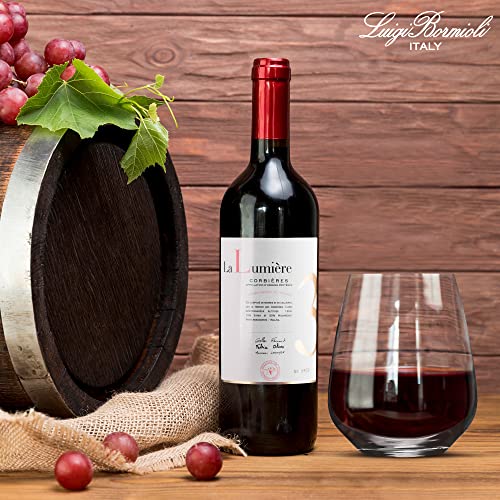 Luigi Bormioli Crescendo Crescendo 23.25 Ounce Stemless Wine Glasses, Set Of 4, Crystal Son-Hyx Glass, Made In Italy. #TOP2