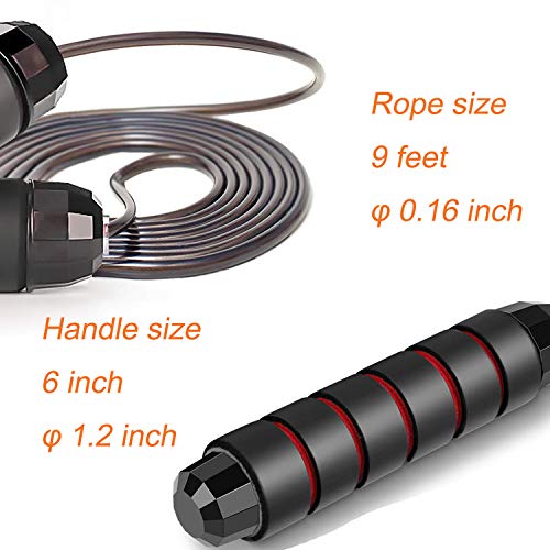 CATHYLIFE Jump Rope Tangle-Free, for Adults Men Women Kids, Memory Foam Handles Ideal for Aerobic Exercise Like Speed Training, Endurance Training and Fitness Gym, Adjustable Skipping Rope