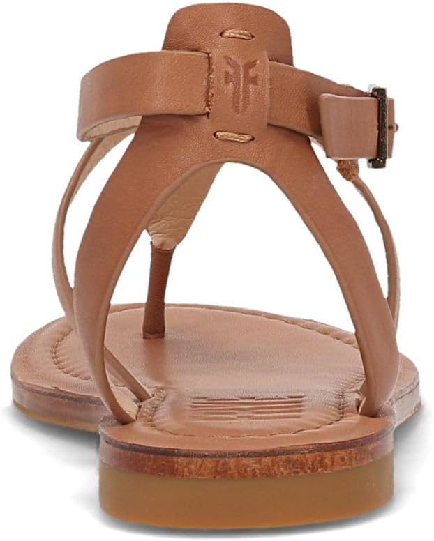 Frye Taylor Women's Sandals - Full-Grain Leather & Adjustable Ankle Strap - Padded Footbed with Low Heel - Flexible Outsole Flat Sandals - Lightweight Rubber Outsole for Flexibility