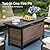 Patio Furniture Set with 56" Fire Pit Table, Premium Outdoor Wicker Metal Frame Furniture with Upgraded Waterproof Thick Cushions for Porch, Poolside, Deck, and Yard?4 Pieces,Beige