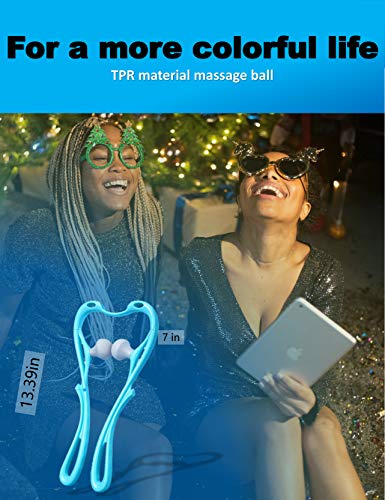 Bwoopop Neck Massager For Pain Relief Deep Tissuet, Self Shiatsu Deep Massage,Handheld Manual Roller Massager Tool - Gift For Men And Women, White Elephant Gifts, Stocking Stuffers (1 Ball) #TOP5