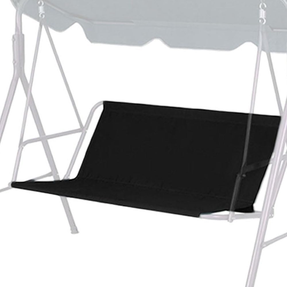 Swing Seat Replacement Cover, 600D Oxford Heavy Duty Waterproof Patio Bench Cover for Outdoor Porch Garden Yard 2/3 Seat Swings Chair(58.3"x19.6"x19.6", Black)