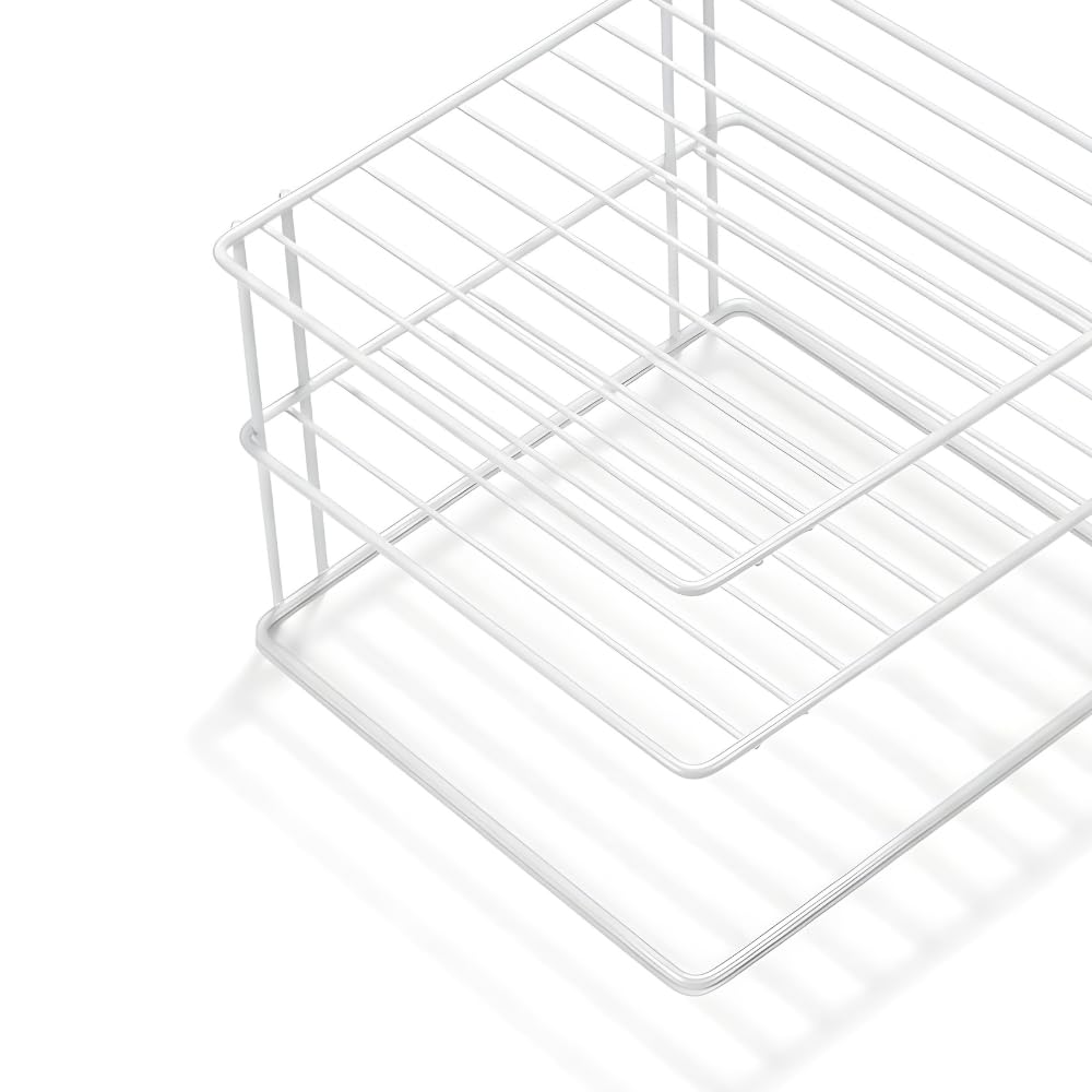 Metaltex 364202095 Armario esquinero Silos, 2 niveles, 25 x 25 x 19 cm, blanco, 3 alturas