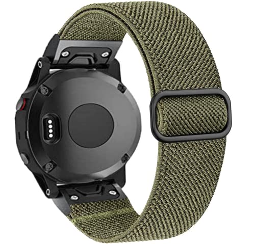 Bracelet nylon 22mm Garmin Quatix 5 anti irritation agate sangle de rechange fiable