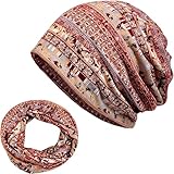 Mütze Damen Herren, Slouch Beanie Mütze Weich Laufende Beanie Mütze Baumwolle, Dünne Schlafmütze Turban Chemo Kopfbedeckung für Haarausfall, Leichte Atmungsaktiv Chemo Mütze Jersey Longbeanie Cap