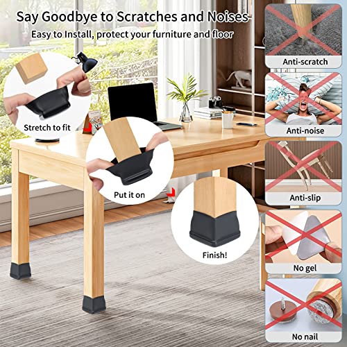 Patins de pieds de chaise en téflon carrés : protégez votre moquette des marques - 5
