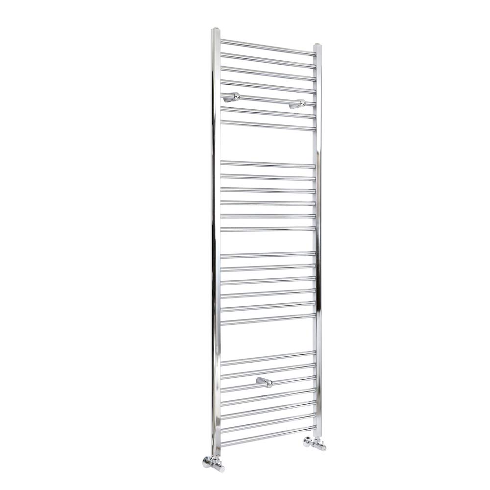 MILANO Chrome Straight Bar Heated Towel Rail 1800 x 400mm