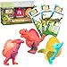 SCS Direct Animal Planet Super Grow Dinosaur Eggs 3 Pack - Toys Hatch and Grow to 3X Size in Water - Pterodactyl, Carnotaurus, & Parasaur - Includes Dino Educational Fact Cards