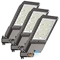 AIKVSXER 340W LED Parking Lot Light 85000LM 6000K Daylight Dusk to Dawn Photocell Commercial Outdoor Lighting, IP65 Waterproof 11 Years Lifespan for Parking Street Yard Garage Warehouse 3 Pack