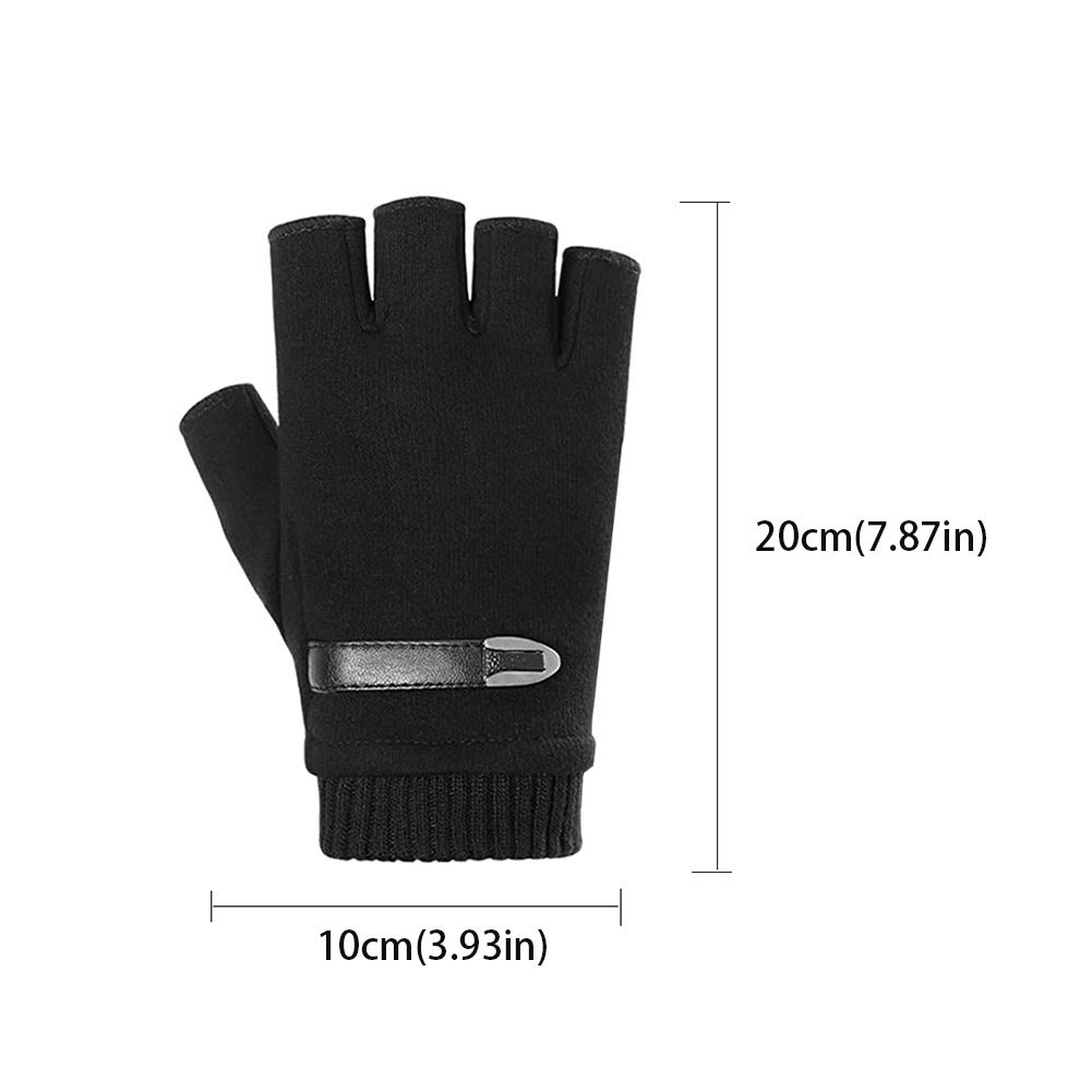 Rękawiczki, rękawiczki termiczne, rękawiczki bez palców Zimowe ciepłe rękawiczki z jednym palcem Rękawiczki robocze Unisex dla mężczyzn Thermal Kolarstwo Motocykl Bieganie Na zewnątrz Czarny