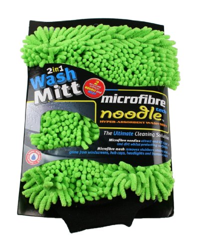 Kent Car Care GKEQ2429 Microfibre Noodle Wash Mitt Colours May Vary