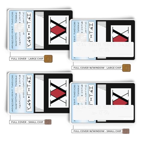 HxH License Credit Card Skin Debit Card Stickers for Key, Debit, Credit, Bank Card 4PCS Card Skin for Adults, 000850c2