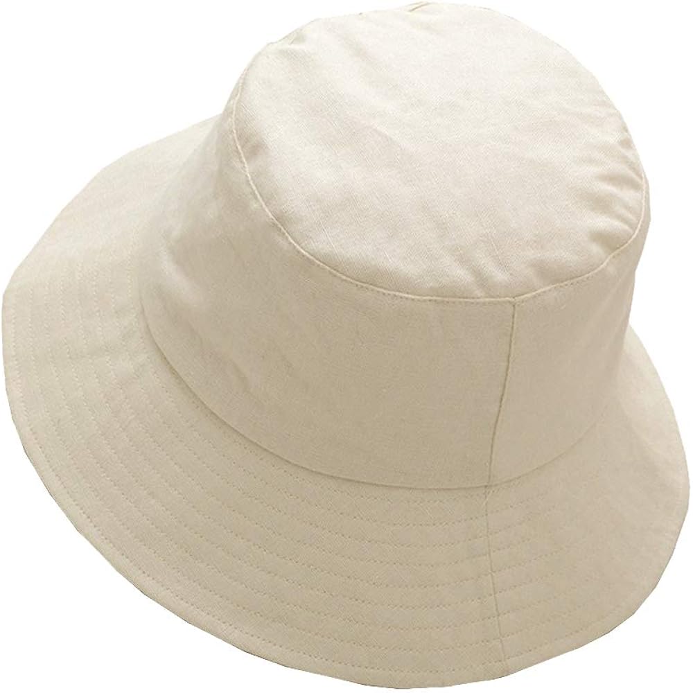 Bucket Hats for Women Sun Beach Hats Teens Girls Wide Brim Summer Fisherman's Caps UPF 50+(A3-Beige) at  Women’s Clothing store