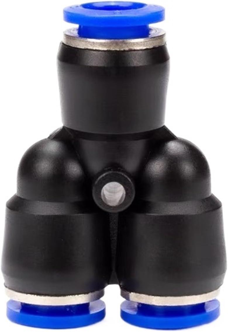 50PCS PY Premium Air Pneumatic Fittings 4mm 6mm 8mm 10mm 12mm Plastic Tee Fitting Quick Release Couplings Pipe Connector(PY-8)