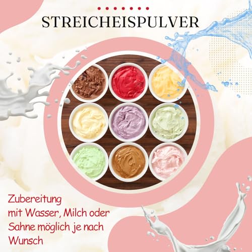 Gino Gelati Waldfrucht Streicheis Pulver 100 Kg mit fruchtigem Geschmack, verschiedene Sorten, Fruchteis selber machen, Intensiver Geschmack, schnelle und einfache Zubereitung – Bild 6