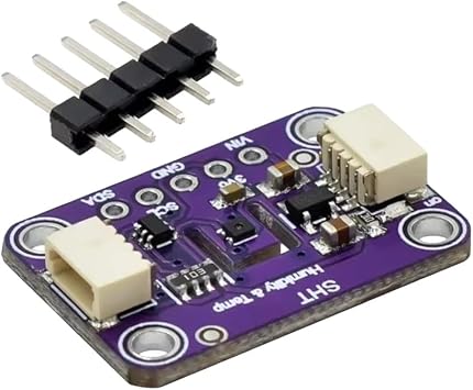 Temperature Humidity Sensor Module,SHT40 SHT41 SHT45 Temperature and Humidity Sensor Module with 1.8% RH and 0.2C Accuracy, I2C Fast Mode Plus for Air Conditioners, DehumidifiersSHT45