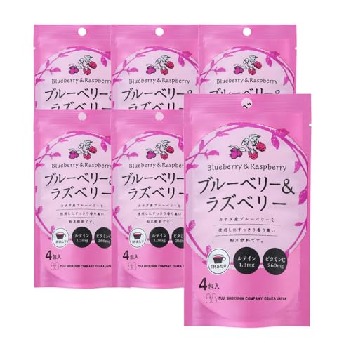 不二食品 ブルーベリー&ラズベリー52g(13g×4包)×6袋