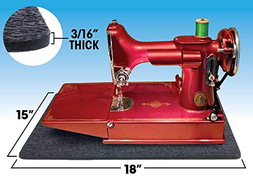 Stay-In-Place Machine Mat - 15" X 18" - Calms Vibration And Dampens Noise. Great For Sewing Machines And Sergers. Made In Usa. #TOP1