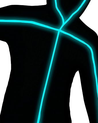 Spirit Halloween Adult Light-Up E.L. Wire Stick Figure Costume | Funny Costume | Light Up Outfit | Stick Figure Cosplay