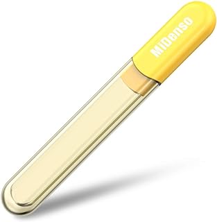 Particular Glass Nail File with Case MiDenso 2nd Generation Double Sided Crystal Beauty Nail Filer Salon Nail Polish Top Christmas Stocking Superior Quality Gift Idea for Men, Women,Lemon Yellow