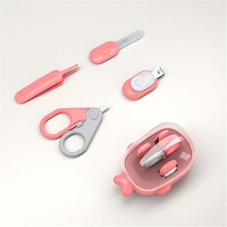Amazon Co Jp Kunang ベビー 爪切りセット 赤ちゃん 爪切りセット 新生児爪切り ベビーハサミ ベビーケア 怪我防ぐ 使いやすい 収納ケース付き 4点セット ピンク ドラッグストア