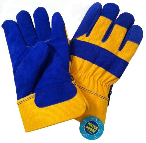 B.A.G.G. BLUE And YELLOW Waterproof Insulated WINTER Work Gloves - L